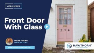 front door with glass