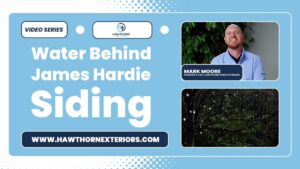 can water get behind james hardie siding