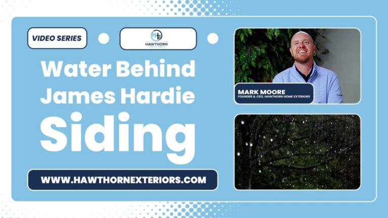 can water get behind james hardie siding