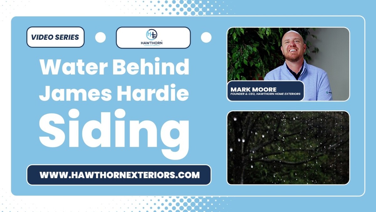 can water get behind james hardie siding
